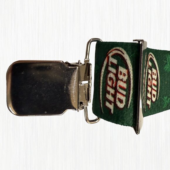 RARE Vintage Bud Light Irish Suspenders Shamrock St. Patrick’s Day Green Braces - Picture 4 of 5